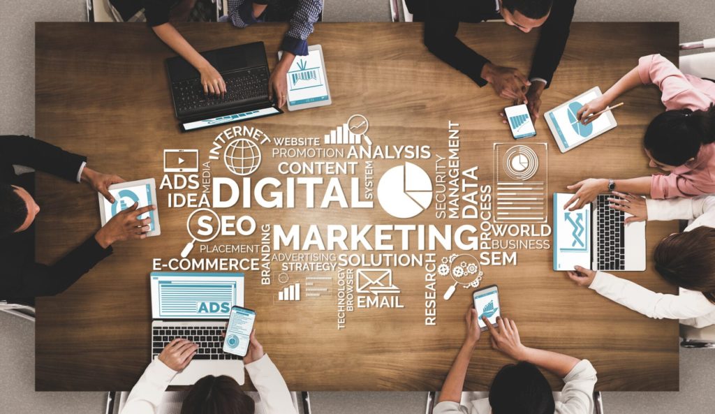 Marketing Of Digital Technology Business Concept