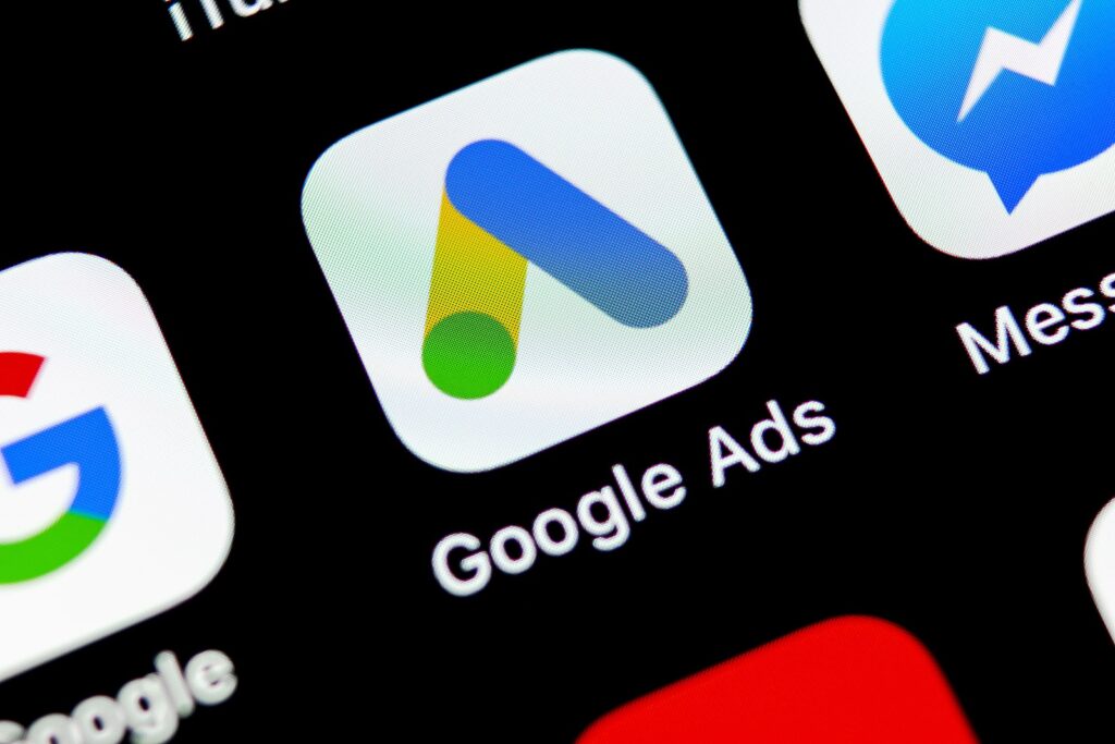 Google ads app on a smartphone