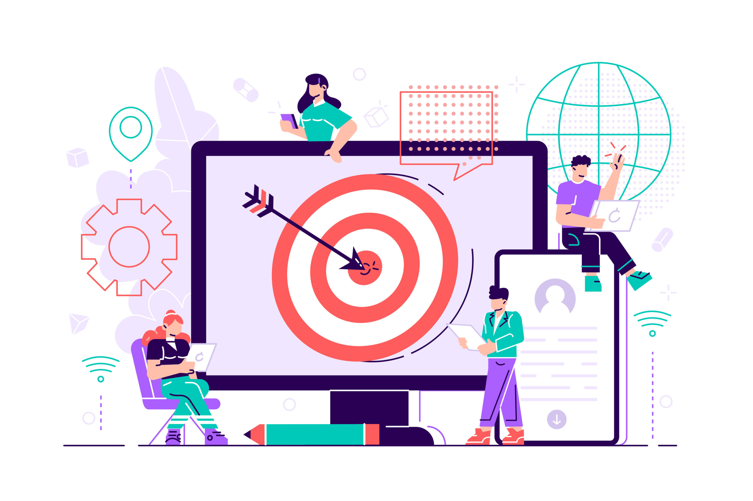 Graphic image illustrating ad targeting