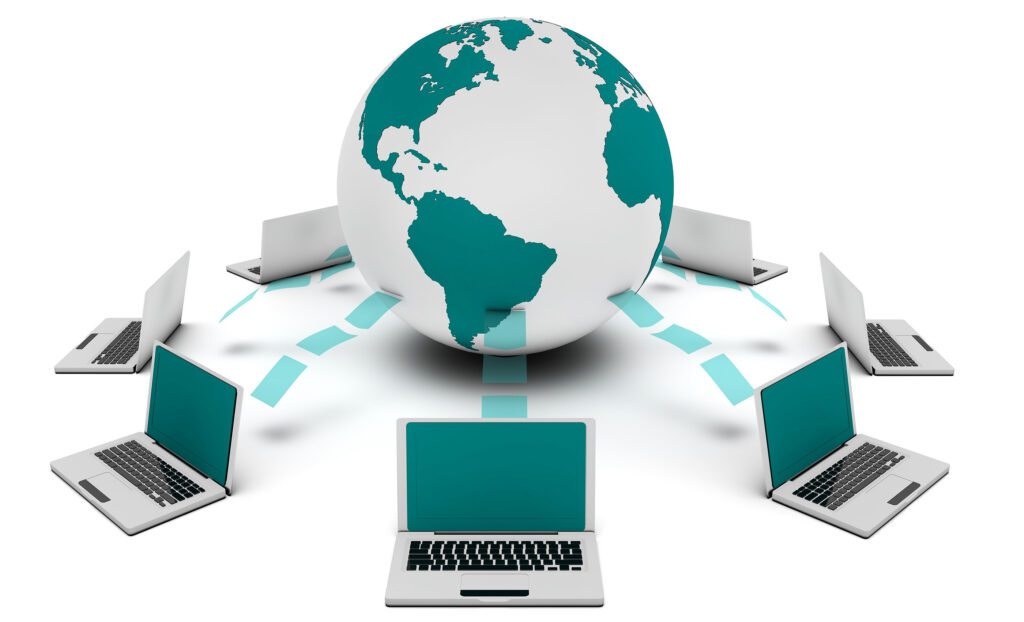 A globe illustrating digital connection